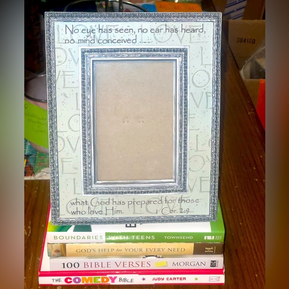 Religious Books & Picture Frame - Picture 1 of 13